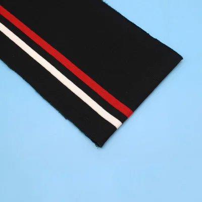 Collar cuff striped rib knit fabric polyester elastic webbing strap DIY flat knitting fabric for hem bottom sewing accessories