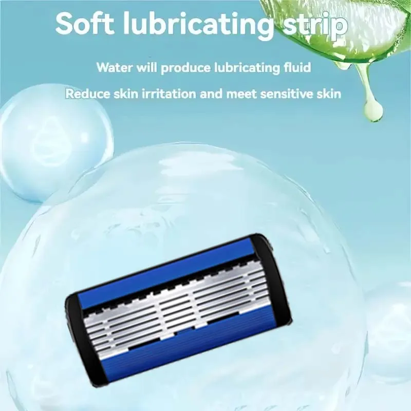 ماكينة حلاقة أمان رجالية فاخرة بمقبض مضاد للانزلاق. تصميم تقدميري لشفرة حادة. مقبض مضاد للانزلاق. هدية عظيمة للمهرجانات #2