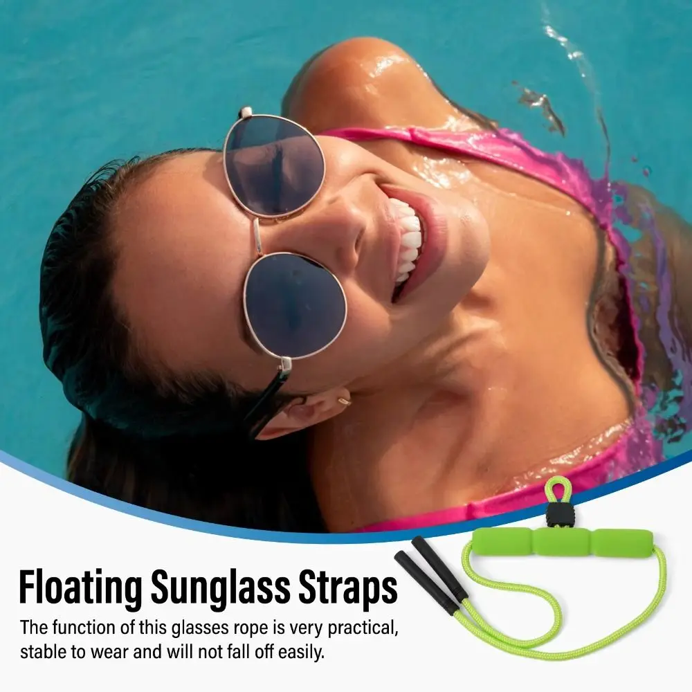 Adjustable Length Floating Glasses Strap Non-slip Design Floatable Design Sunglasses Lanyard Wear-resistant Polyester Foam