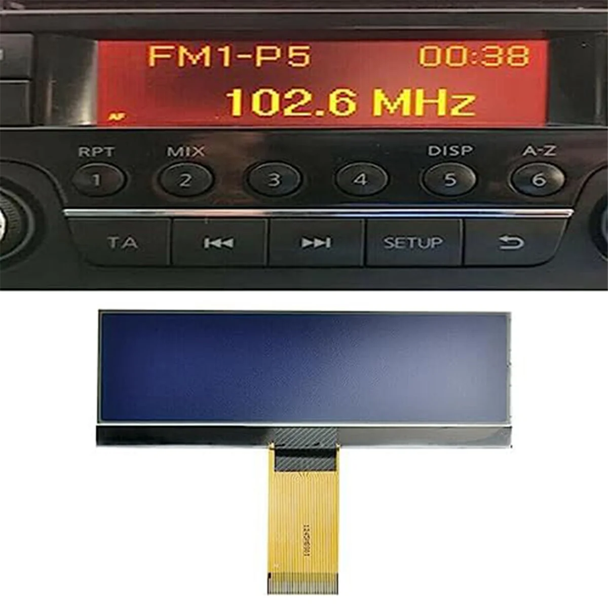 Car LCD Display,Stereo Radio Player Display, Radio Replacement LCD Screen for ,Juke, Micra, Navara, NV200