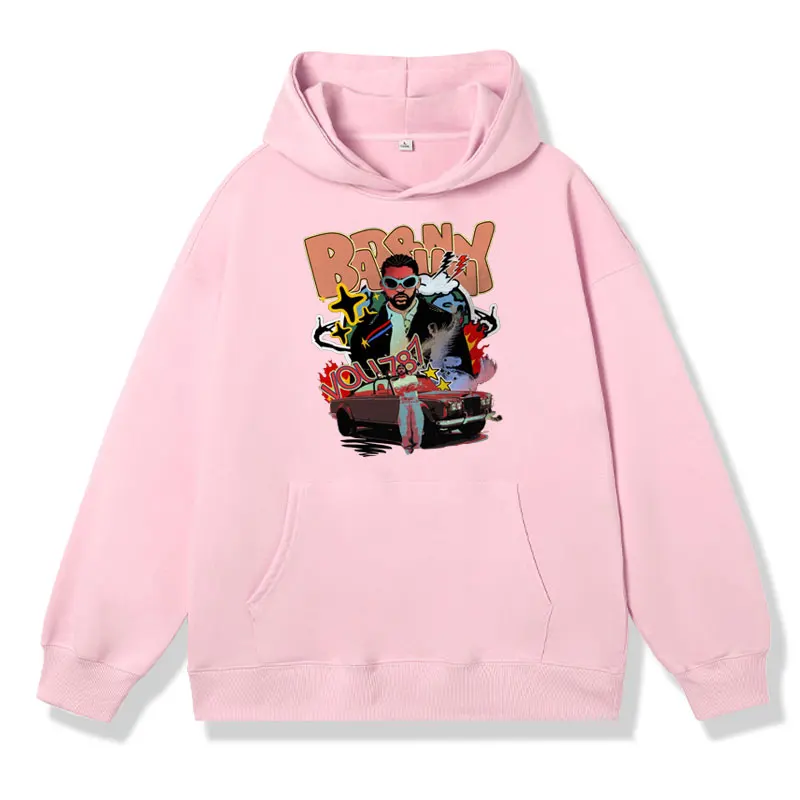 Rapper Bad Bunny Hoodie Male Nadie Sabe Lo Que Va Apasar Manana Graphic Print Sweatshirt Men Women Fashion Oversized Hoody Tops