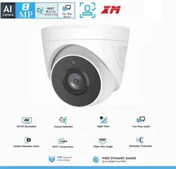 XMEye H.265 8MP 4K IP Camera PoE Indoor 5MP 4MP 3MP Dome Security Camera Two -Way Audio AI Smart Motion Detection Alarm P2P  NVR