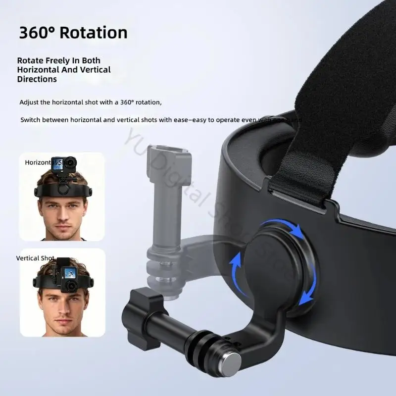 96BA Gepolsterte First-Person-Kamerakopfhalterung für tägliche Wanderaufnahmen – Detail 4