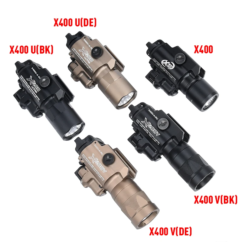 WADSN X400 Series Hanging Laser Flashlight LED Strobe For Tactical Airsoft Scout Weapon Pistol Gun Hunting Light X400V X400U