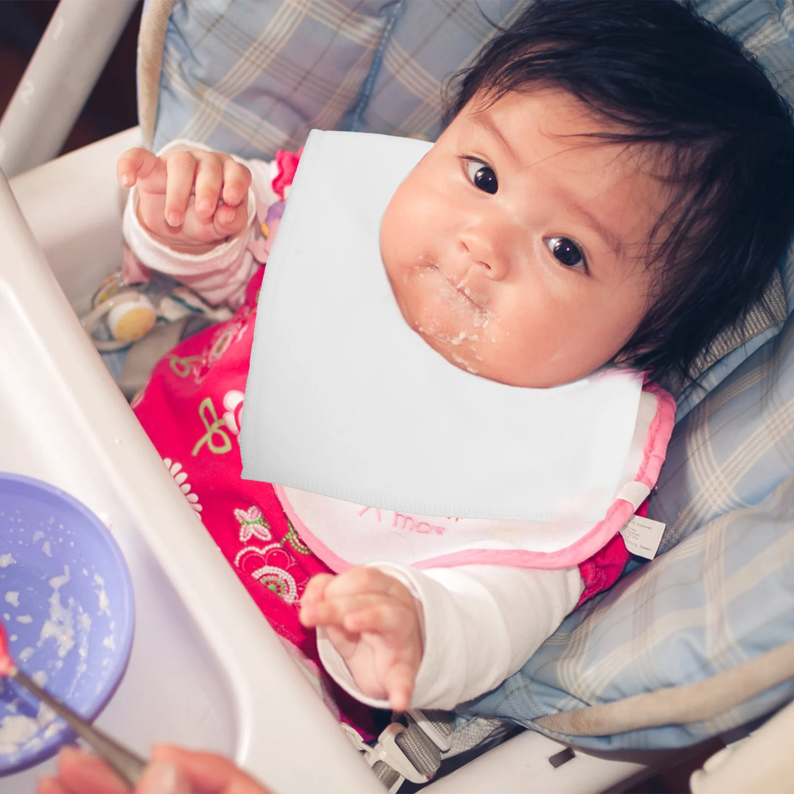 8Pcs Baby Bibs Newborn Cotton Triangle Scarf Lightweight Saliva Towel Feeding Bibs Soft Comfortable Saliva Towel