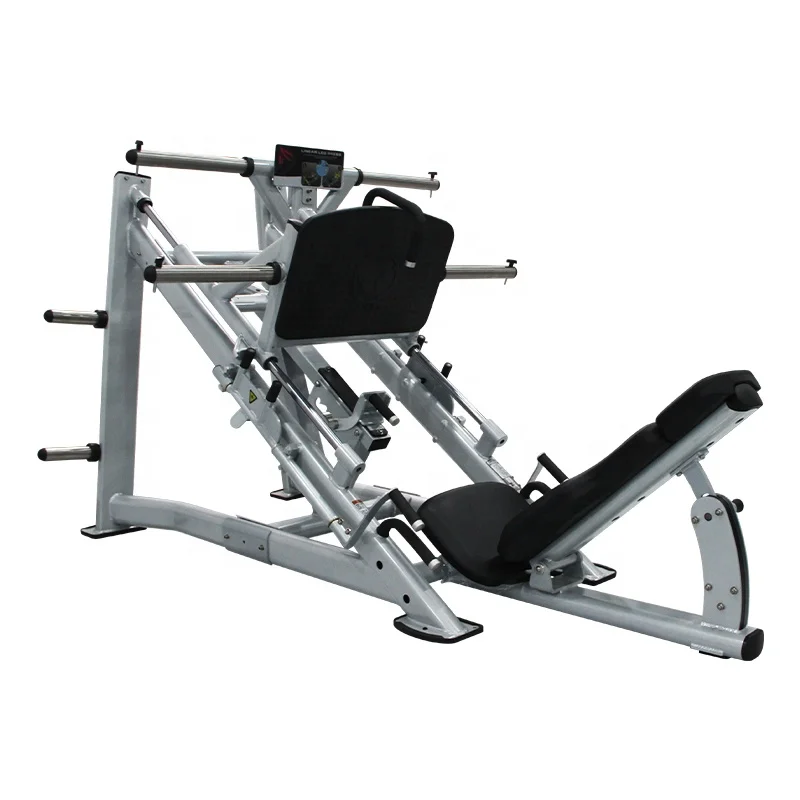 เครื่องกดขาแบบเชิงเส้นเชิงพาณิชย์ 45 องศา แบบวางแผ่นน้ำหนัก อุปกรณ์ออกกำลังกายสำหรับฝึกความแข็งแรงของขา 1