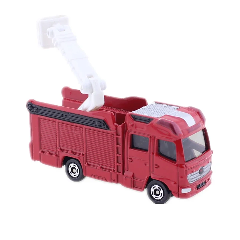 Takara Tomy Tomica 119 Morita Multipurpose Fire Fighting Vehicle Pump Car with 13m Boom Aerial Platform MVF 1/90 Diecast Model