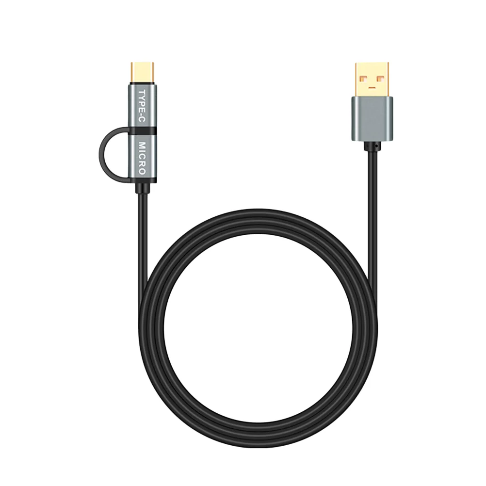 

2 In 1 1m Gold-Plated Type-C Micro USB Data Cable Quick Charging Cable for Mobile Phones usb cable usb charging cable