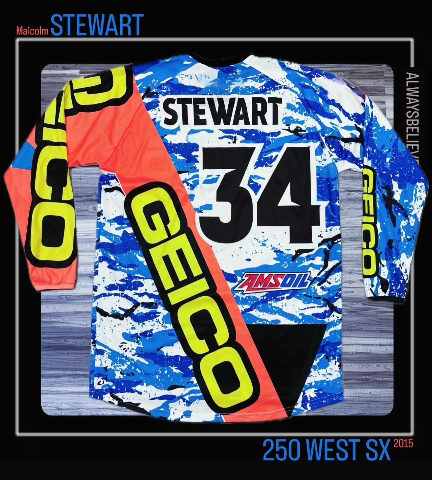 

Honda HRC Racing Long Sleeve Shirt #1 Malcolm Stewart Men's Moto Tee Breathable Casual Biker Fashion Top Motorcycle Fan Jersey