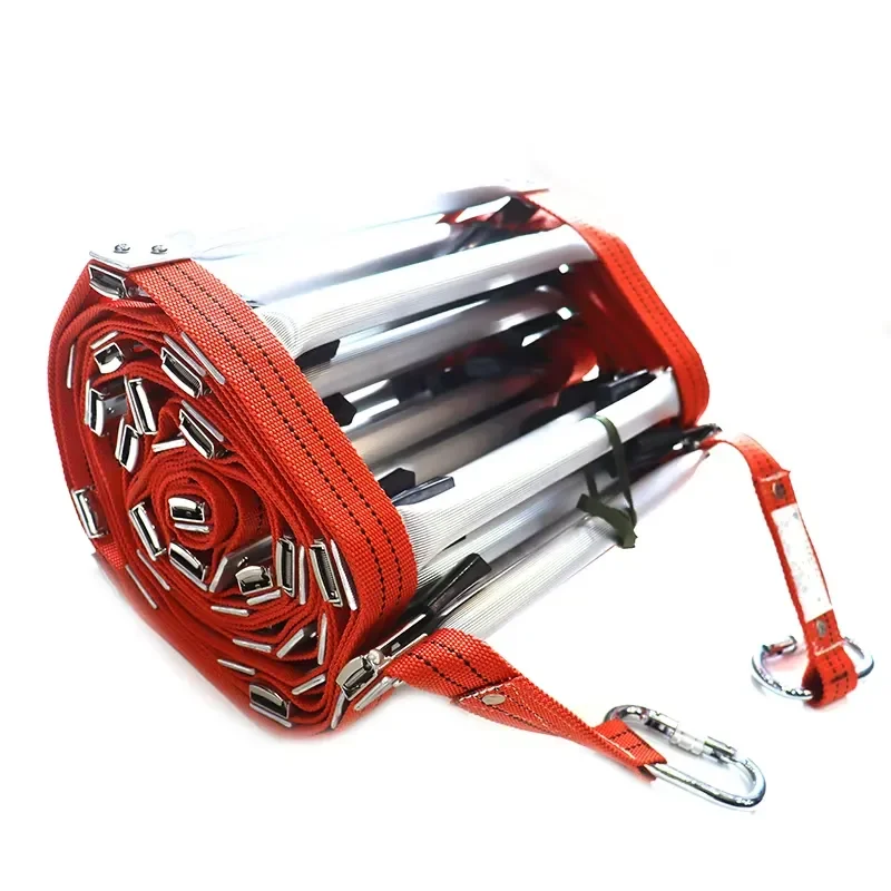 Hot-selling safety rope folding ladder fire escape roller emergency rescue folding aluminum ladder