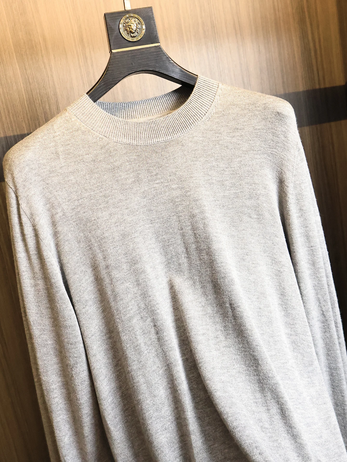 High-End Wool Blend Knitted Sweater round Neck Men's Fashion Casual Style Comfortable Soft Fabric Long Sleeve Autumn Wear