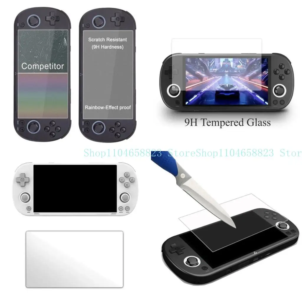 طبقة حماية للشاشة لوحدات التحكم Trimui Pro، مقاومة للخدش، فيلم زجاجي مقسى، تجربة لمسات ناعمة