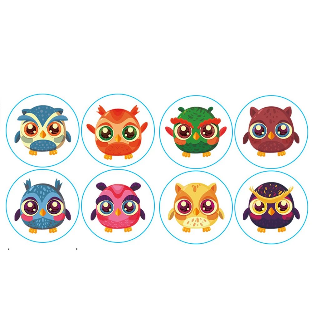 100-500pcs Owl Animal Sticker Reward Sticker Party DIY Gift Decoration Seal Label Children\'s Toys Office Stationery