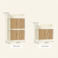 Boîte de rangement de maquillage de grande capacité, stockage en élasthanne T1, étanche à la poussière, pour cosmétiques 6