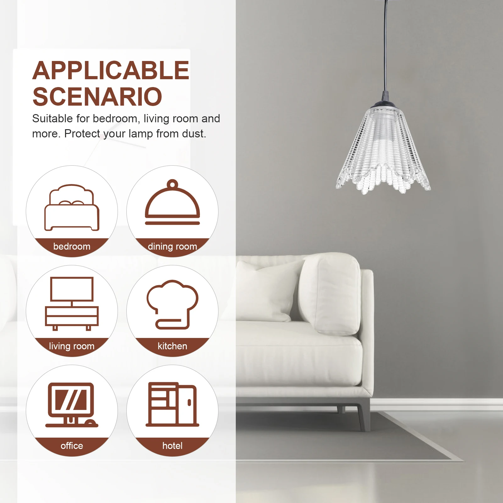 

Стеклянный абажур, винтажный прозрачный декоративный толстый настенный светильник, сменный бытовой абажур для освещения настольного стола