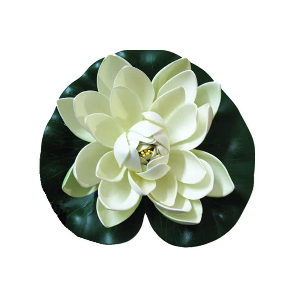

12Pcs 18cm Artificial Water Lily Eva Premium Material No Care Needed Stunning Effect for Home Garden Artificial Plant