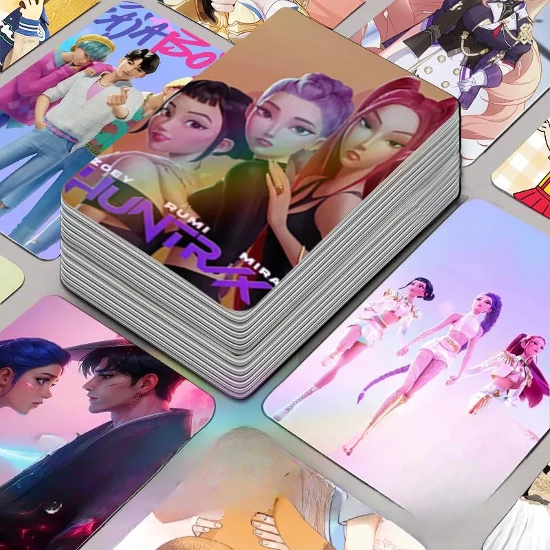 HUNTR/X, Tarjetas fotográficas de anime, Laser Rainbow Holo, Demon Hunters