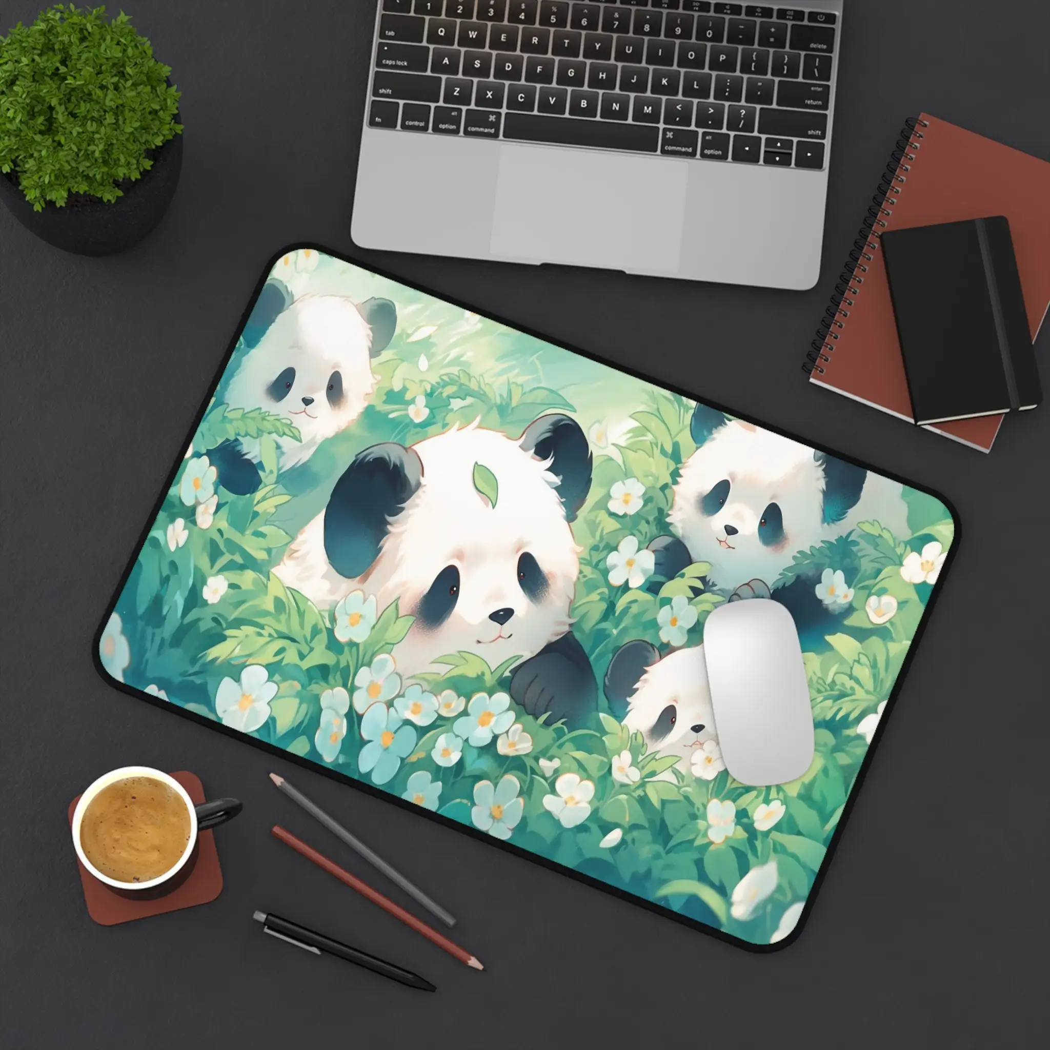 

Beautiful Deskmats,cute Panda Mouse Pad,kawaii Green Deskmat,kawaii Matching Desk Accessories,beautiful and Cute Anime Desk Mat
