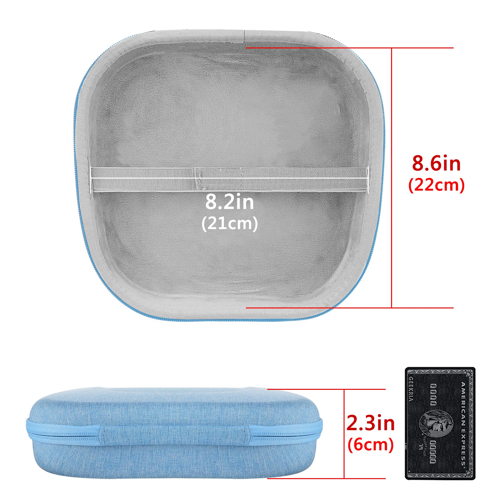 حافظة سماعات الرأس Geekria Shield متوافقة مع حافظة سماعات AirPods Max، حقيبة حمل بديلة ذات غلاف صلب للسفر