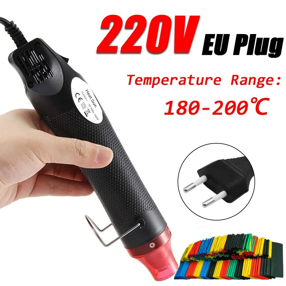 300W Heißluftpistole Mini Tragbar, Handgehaltenes Elektrisches Heißluftwerkzeug für DIY-Handwerk, Prägung, Schrumpffolien, PVC, Multifunktionale Heißluftpistole
