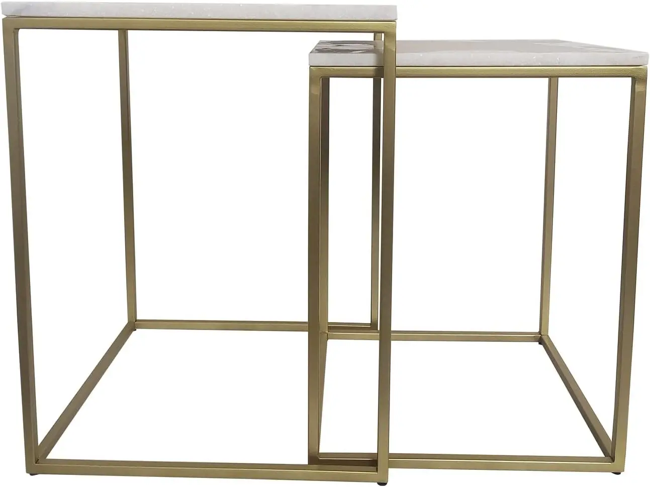 Nile Marble Top Nesting Tables - Square