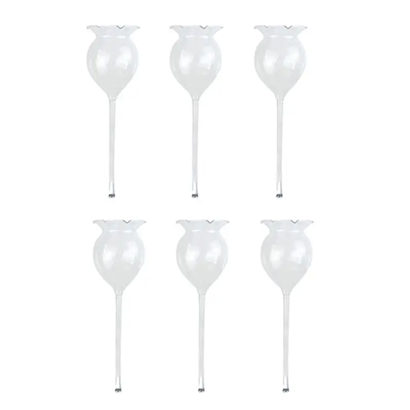 

ABJT-6Pcs Plant Waterer Self Watering Globe Self Watering Hand Blown Clear Glass Plant Water Bulb For Indoor&Outdoor Watering
