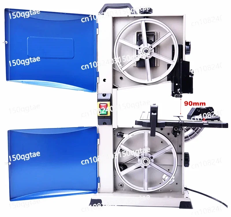 Compact 9.5-Inch Band Saw 220V, Professional Multi-Function Woodworking & Scroll Saw for Precision Cutting