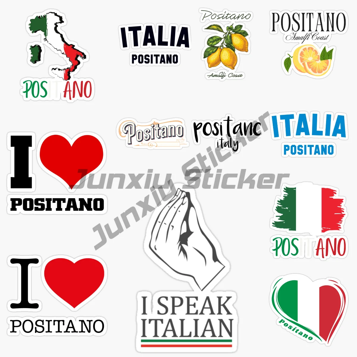 

ИТАЛИЯ POSITANO карта с флагом виниловая наклейка наклейка для телефона ноутбука бутылка воды креативная автомобильная наклейка Декор наклейки KK