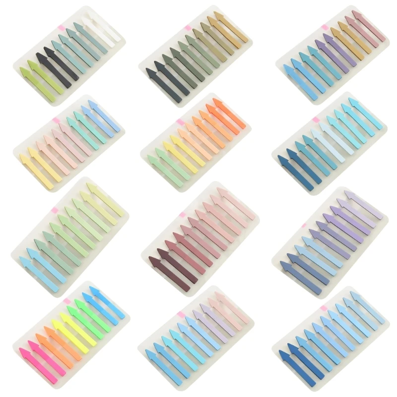 Y1UB 1200/2400Pcs Colored Index Label Writable Label Self Adhesive Label Page Marker Bookmarks File Label for School Office