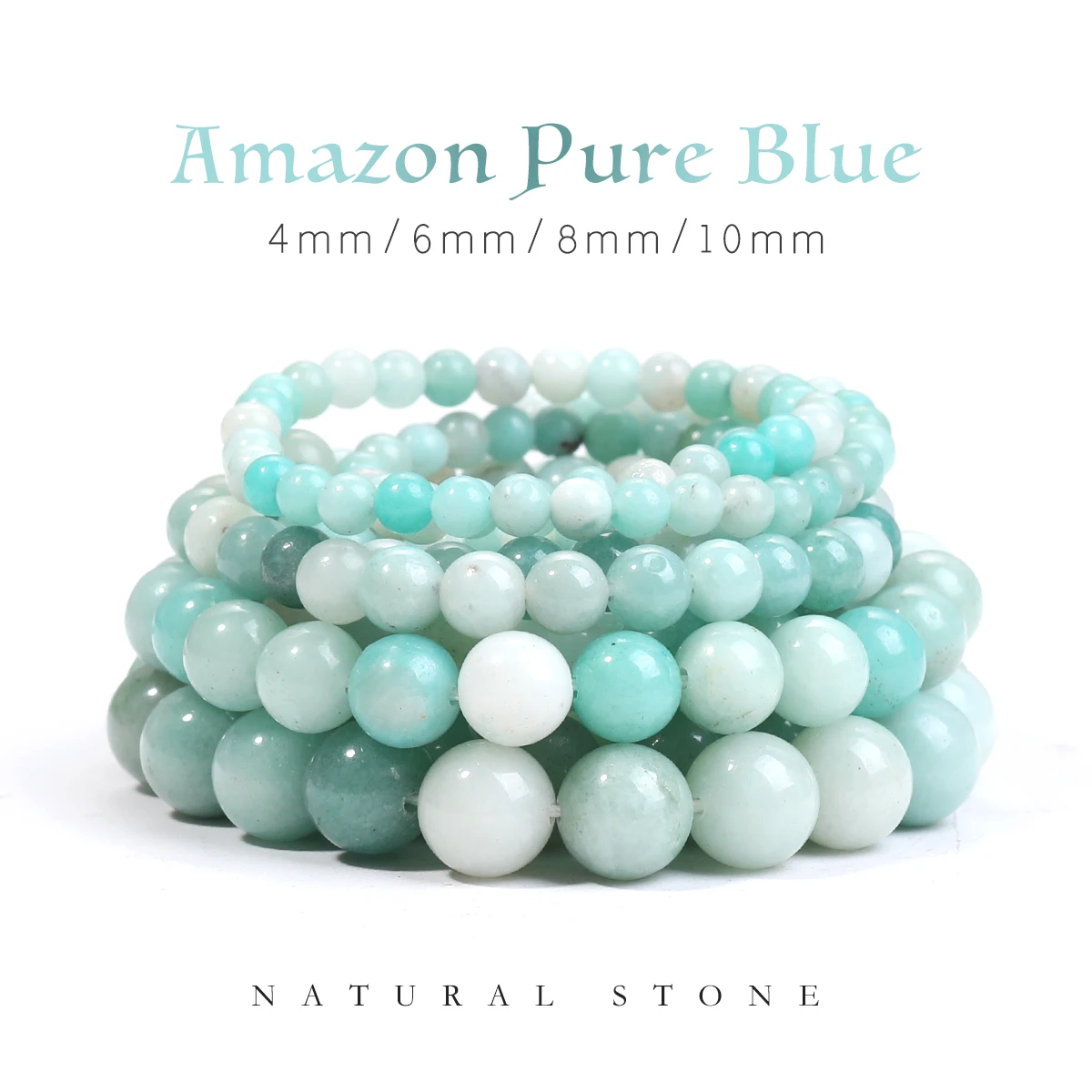 

SHIJIWLS Amazonite Natural Gemstone Beads DIY Handmade Rings Bracelets Necklaces Earrings Loose Beads Wholesale 4/6/8/10 mm