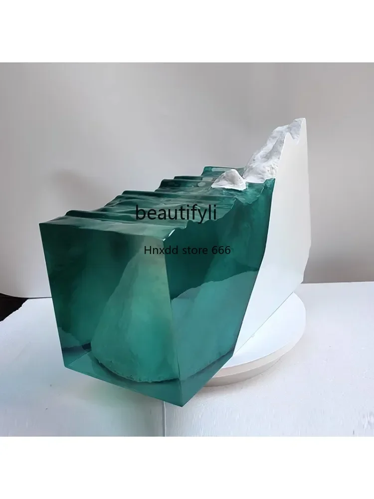 Modern Creative Transparent Resin Sculpture Crafts Hotel Hallway Decoration Ornaments home accessories