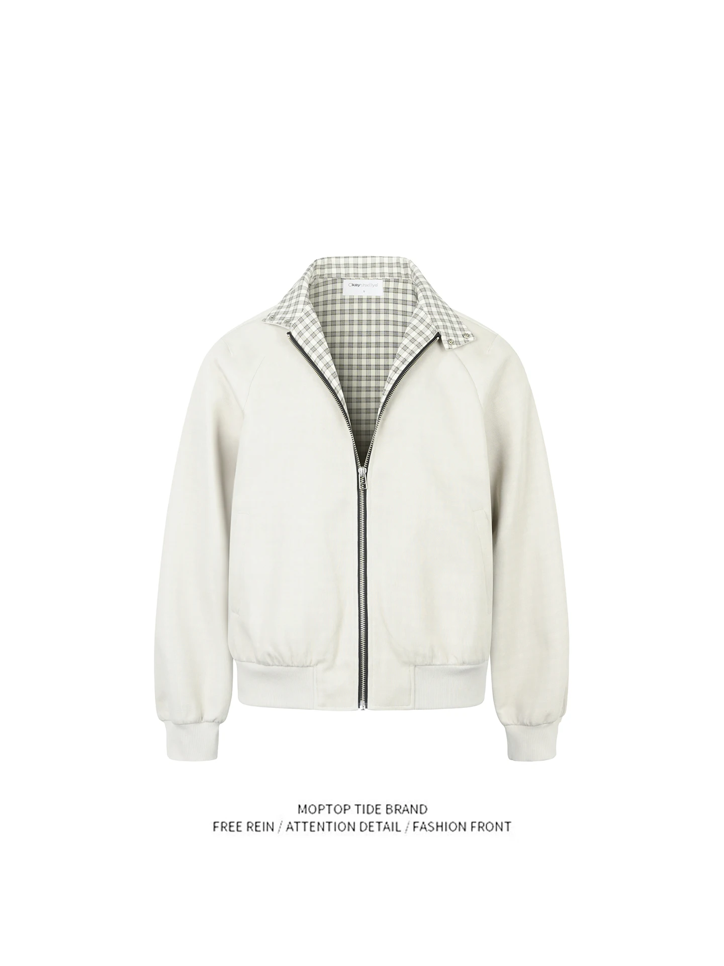 

Mr. WH, весна-осень 2023, новинка Sle, мужская повседневная верхняя одежда на молнии с капюшоном и лоскутным воротником, полиэстер, длинный све, молодежная ...