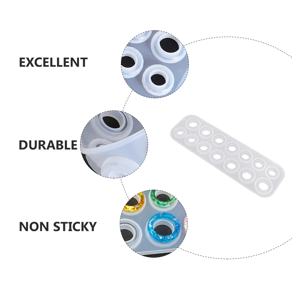 

2Pcs Finger Ring Mold Silicone DIY Epoxy Jewelry Mold for Unique Ring Casting Non-Stick Easy Release Craft Epoxy Molds