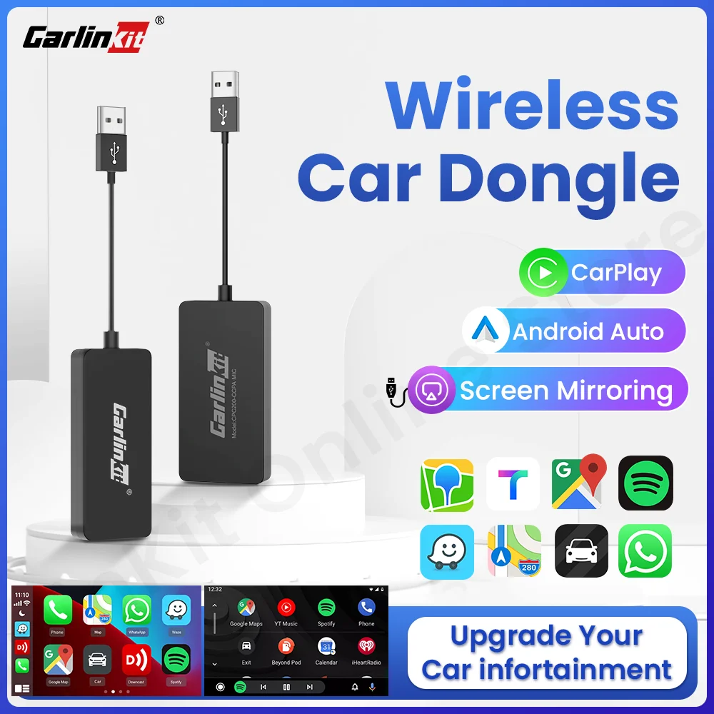 Carlinkit Wireless Android Auto Wireless CarPlay Dongle Mirror Connection for Modify Android System Screen Ariplay Smart Link