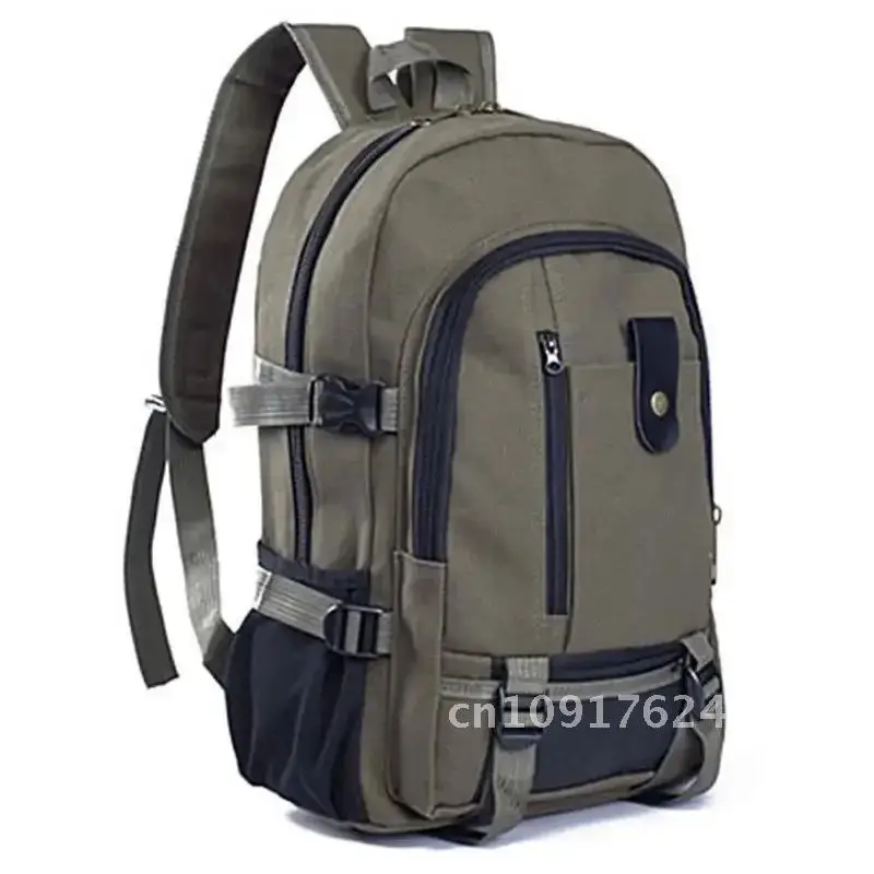 2023 Mountaineering Bag Backpack for Men Canvas Large Capacity High School Backpacks Outdoor Travel Camping Bag Computer Bag