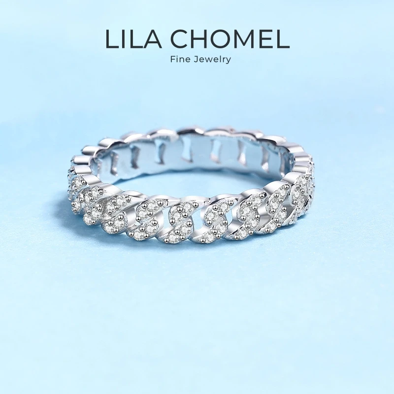 

Lover Valentine's Day 18K White Gold Girl Friend Birthday Gift Rings 0.44CT Moissanite Diamond Women PT950 Platinum Wedding Band