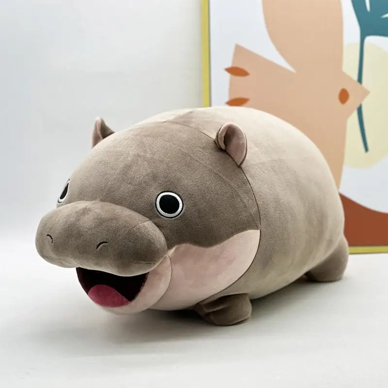 Stuffed Hippo Cartoon Hippopotamus Plush Doll Room Decor Cozy Plush Pillow Cute Moo Deng For Home Sofa Decoration