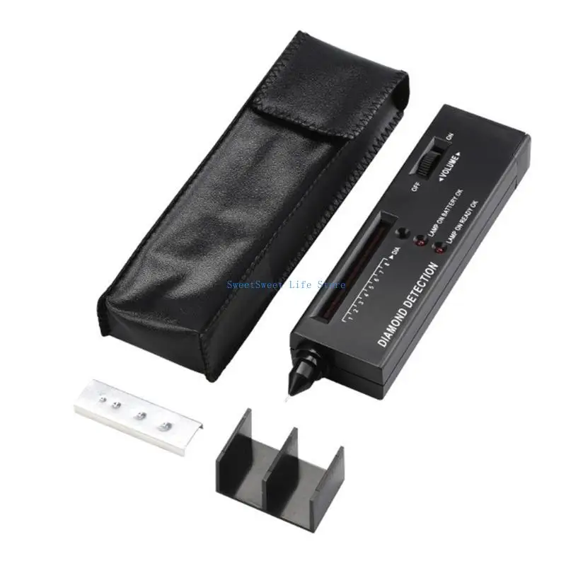 D5QB Practical Diamonds Tester Stift Schmuck Testwerkzeug LED -Indikatorstester für schnelle und sichere Diamantenüberprüfung