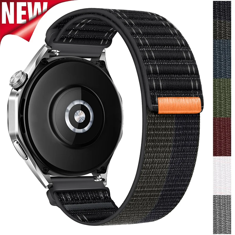 Pasek nylonowy 20mm 22mm do Samsung Galaxy Watch 7 6 5 4 40mm 44mm Sport Solo Loop Band do Huawei Watch GT3 4Pro 46mm 2e Bransoletka