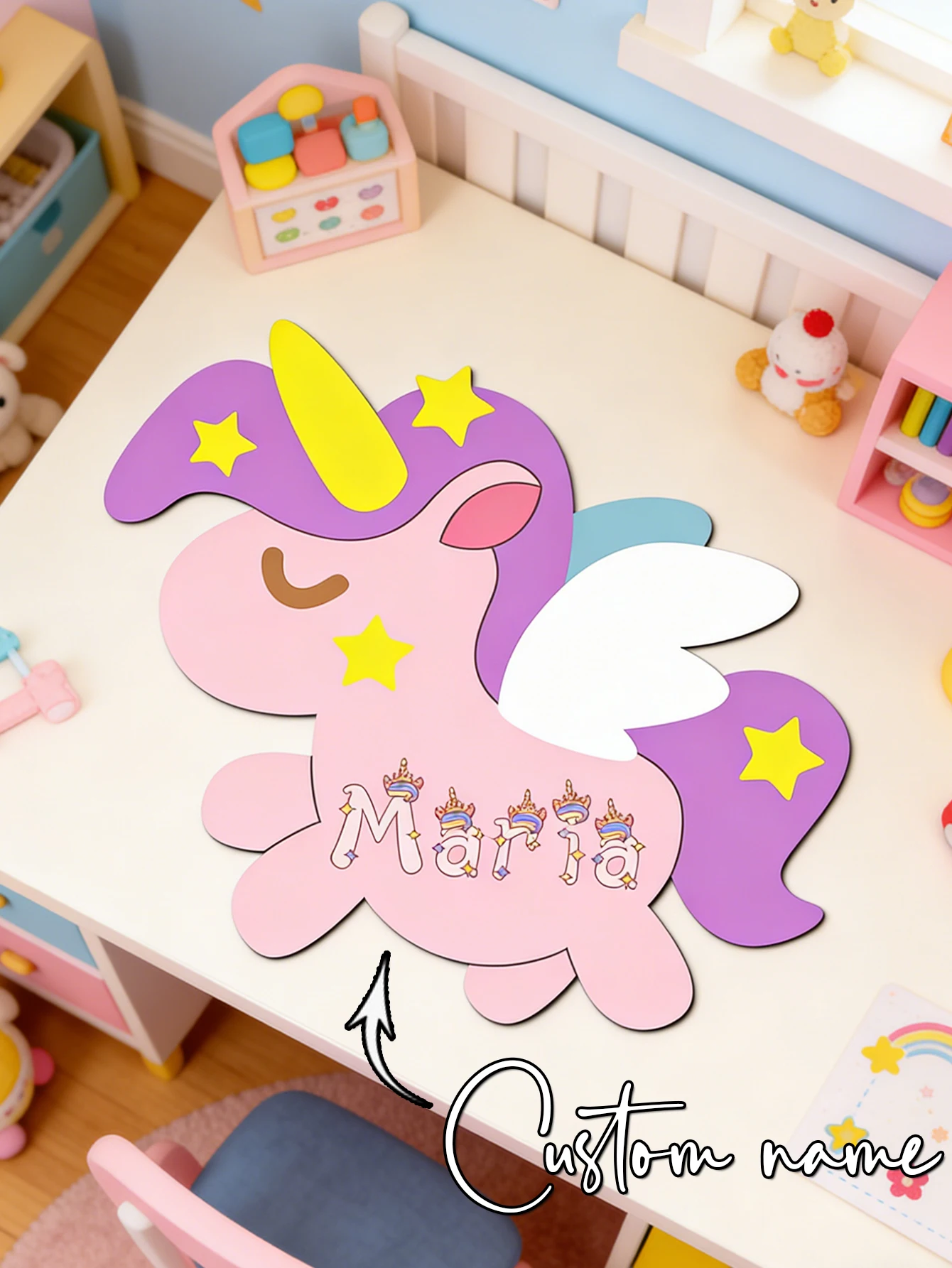 لافتة اسم خشبية مخصصة على شكل - مراجعة Baby Nursery Decor Girl وسعره