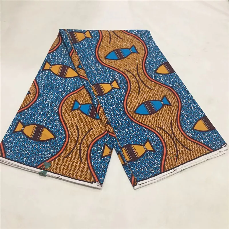 African Real Wax Prints Fabric, Sew Dress Material, Ankara Wax for Tissu Nigeria Women Style, 100% Cotton, Top Soft, 2024