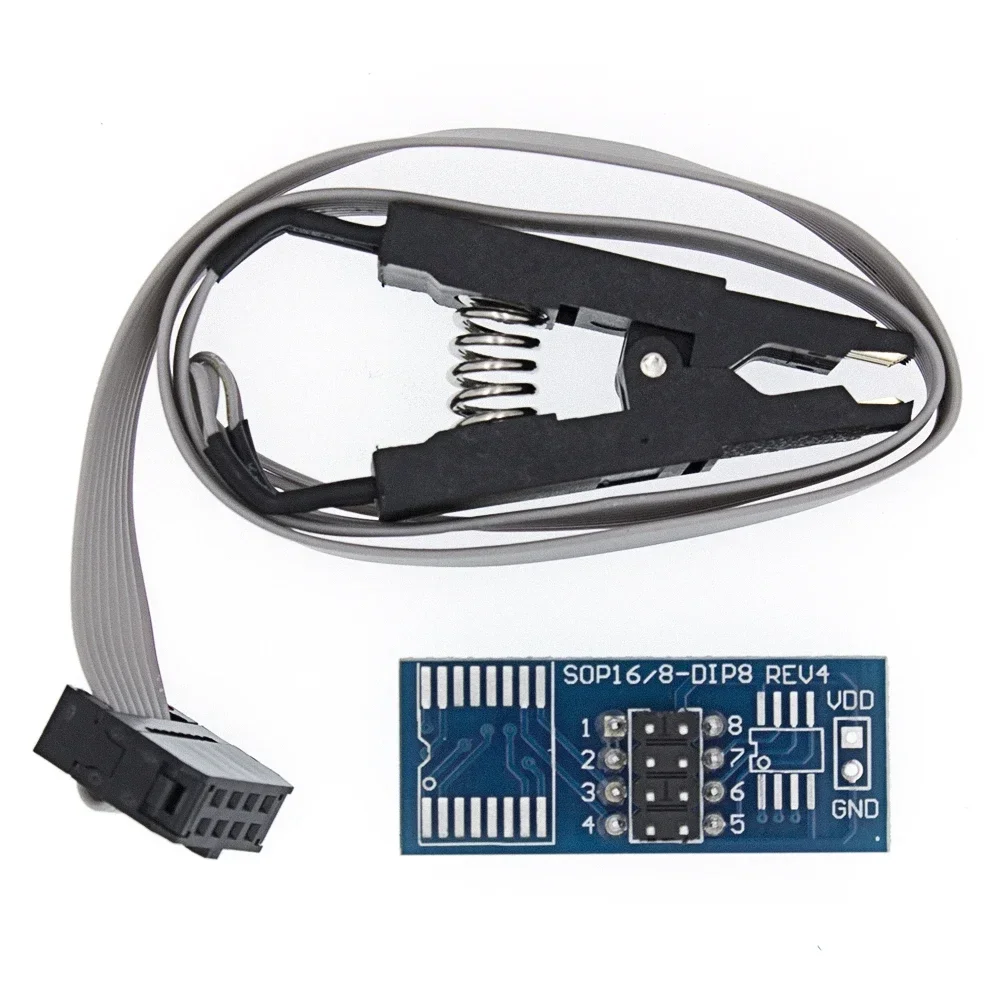 CH341B 24 25 Series EEPROM Flash BIOS USB Programmer Module + SOIC8 SOP8 Test Clip For EEPROM 93CXX / 25CXX / 24CXX