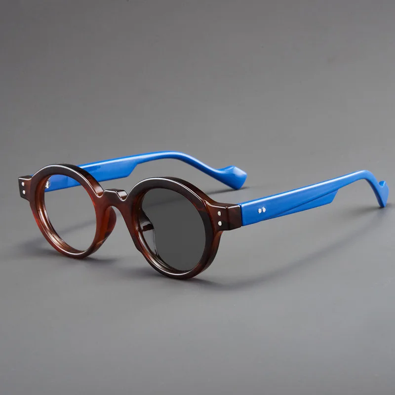 

New Round Small Frame Color Changing Reading Glasses From Europe and America Vintage High-end Photochromic Presbyopia Glasses