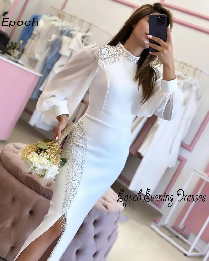 Epoch Evening Dress فساتين السهرة Elegant Sequined Straight Sheath O-Neck Ankle-Length Formal Party Gown For Sexy Women 2024