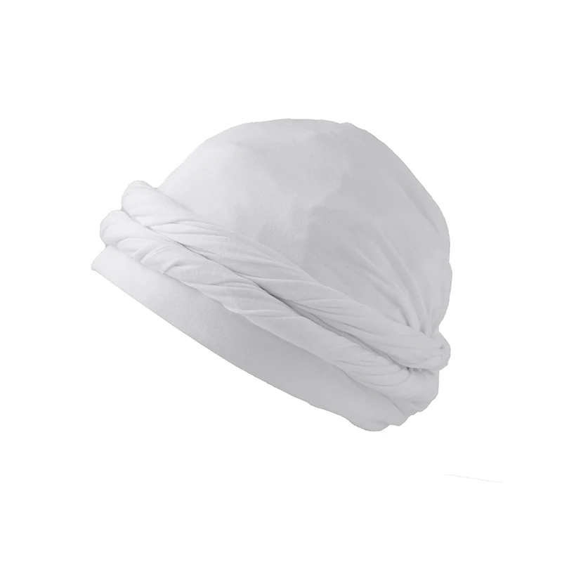 Pullover Turban For Men Hat Vintage Head Wraps For Men Stretch Modal And Satin Turban Scarf Tie For Hair