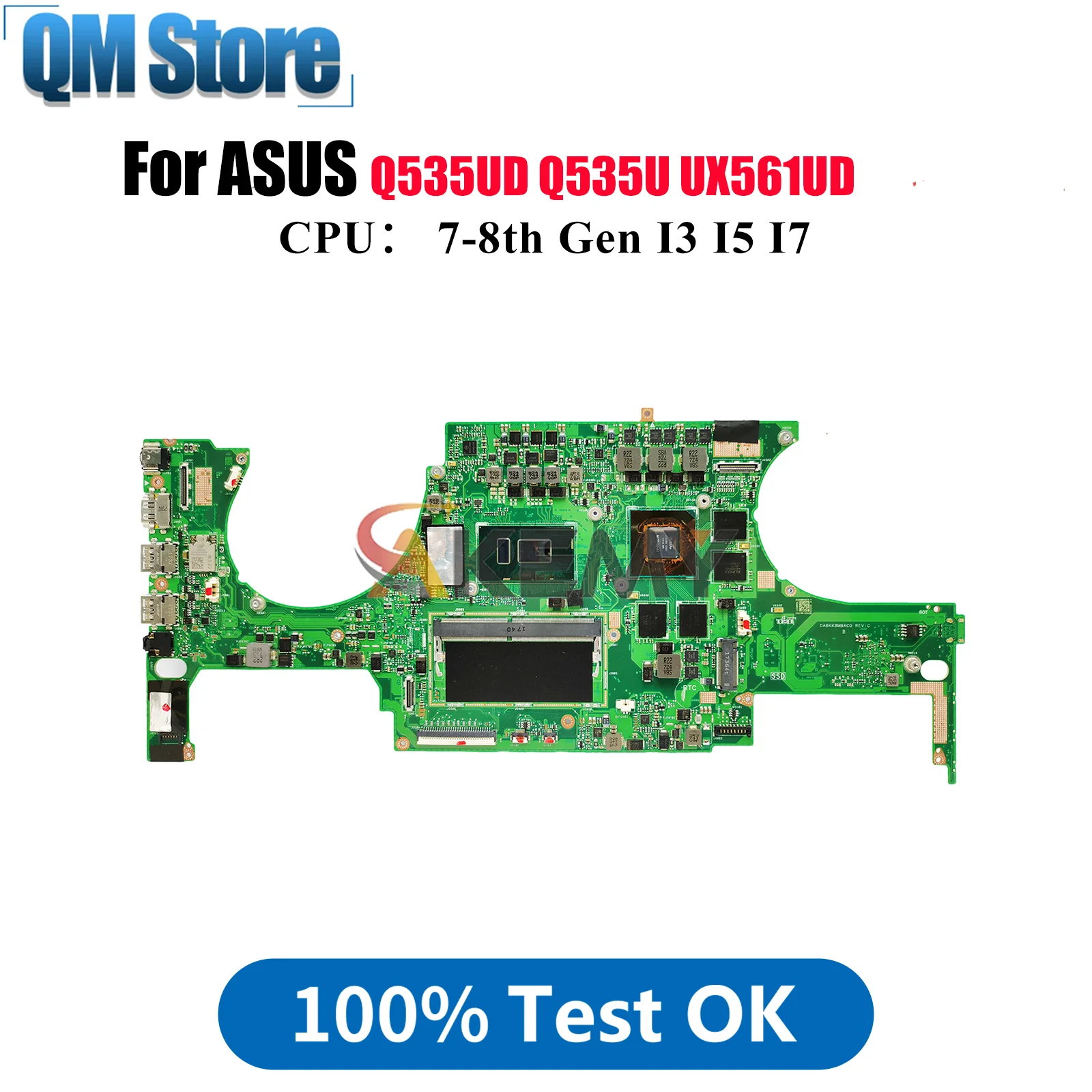 

UX561UD Материнская плата для ноутбука ASUS ZenBook Q535U UX561UD UX561U Q535UD UX561UA Материнская плата с процессором I3 I5 I7 100% tests OK stk