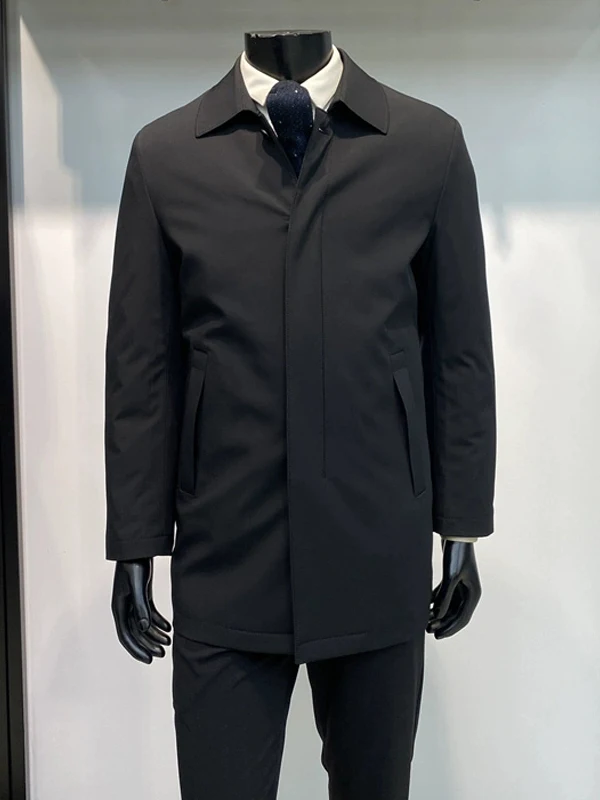 

Мужская демисезонная куртка-пуховик средней длины со съемной внутренней подкладкой, новая модель, повседневный стиль, модный крой, на молнии, с декоративными элементами, для бизнеса