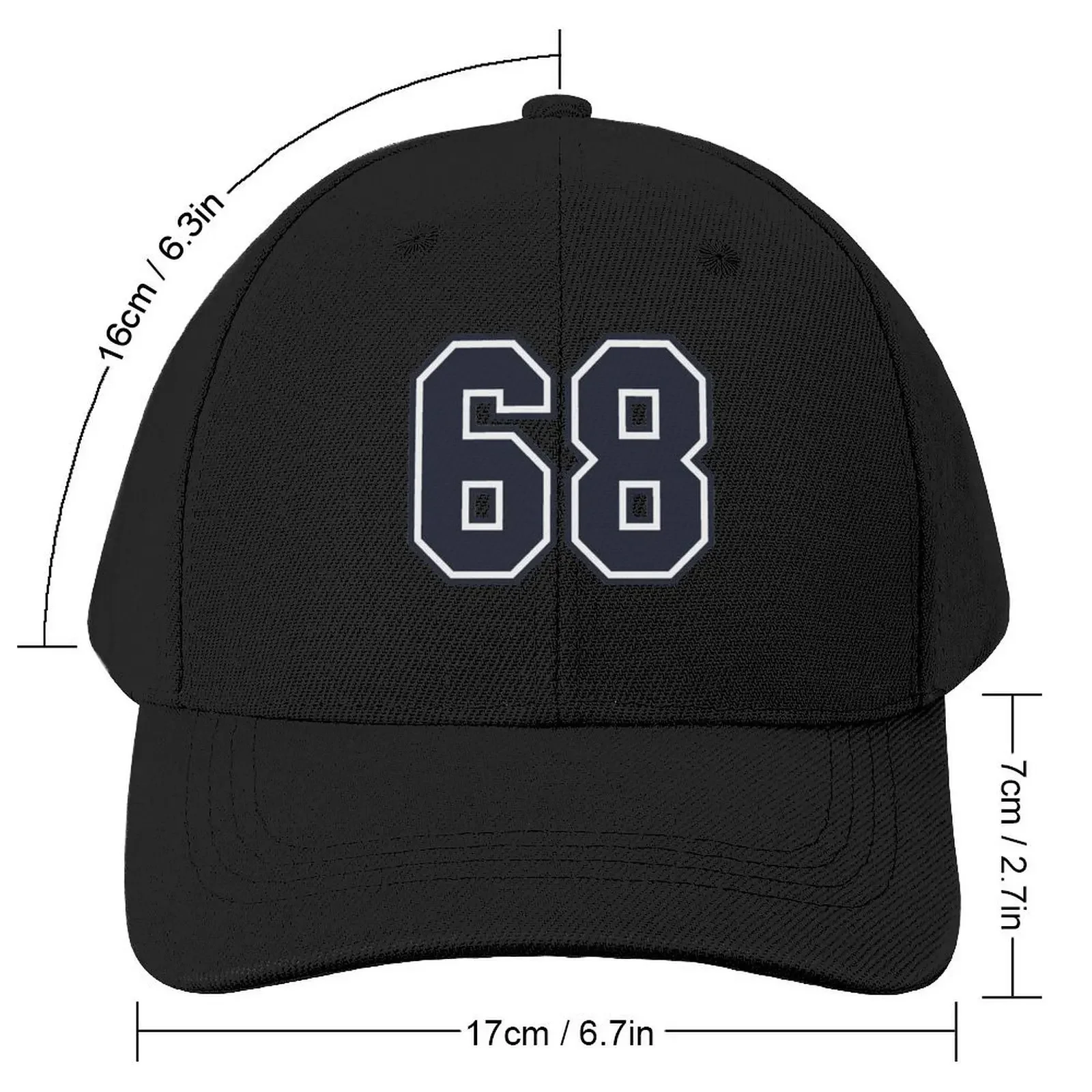 68 Sports Number Sixty-Eight Baseball Cap New Hat tea Hat Men's Women's