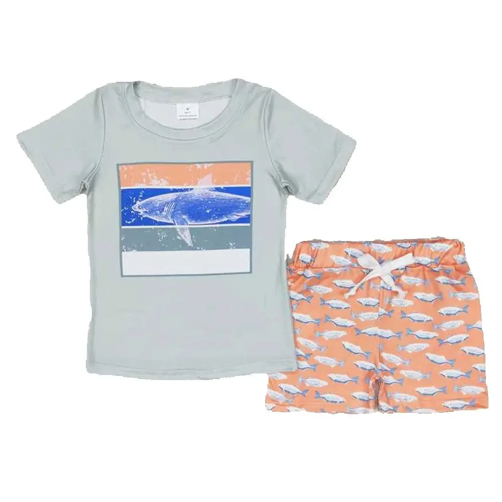 

Baby Boys Shark Short Sleeve Tee Shirts Tops Shorts Clothes Sets