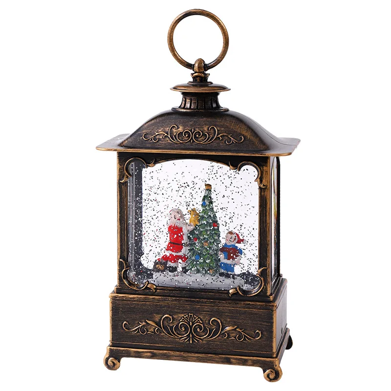 Christmas Decoration, Home Scene Decoration, Holiday Gifts, Antique Square Music Boxes, Decorative Crafts